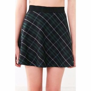 BDG Tai Plaid Circle Skirt